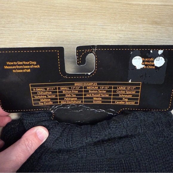 NWT Black Dog Sweater with Red Rosette, Size Large - Picture 4 of 4